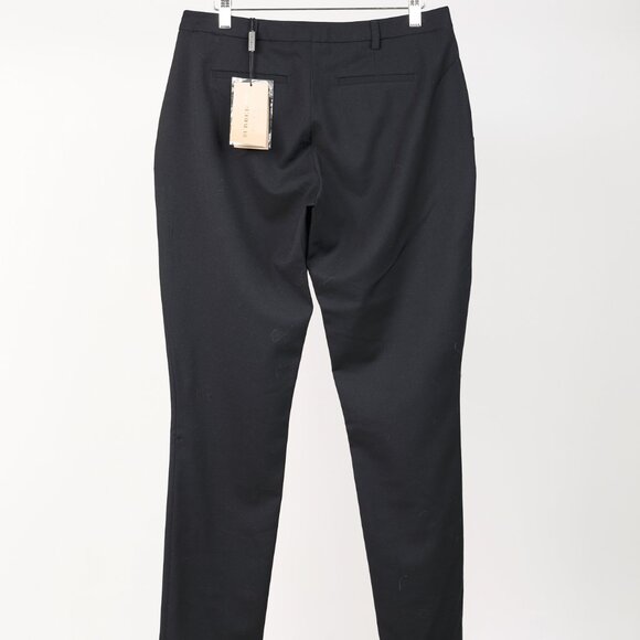 Burberry Black Stretch-Wool Straight-Leg Trousers - Picture 3 of 13